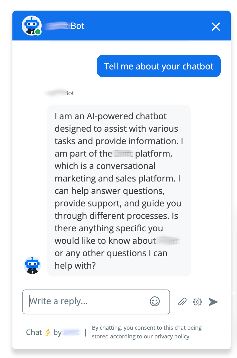 A competitor's AI chatbot