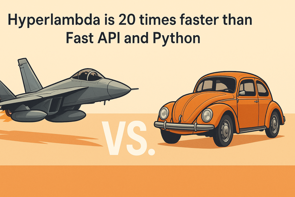 Hyperlambda is 20 times faster than Fast API and Python