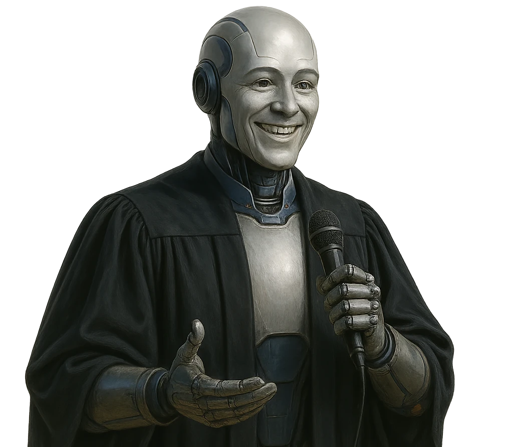 An AI professor teaching the things he knows