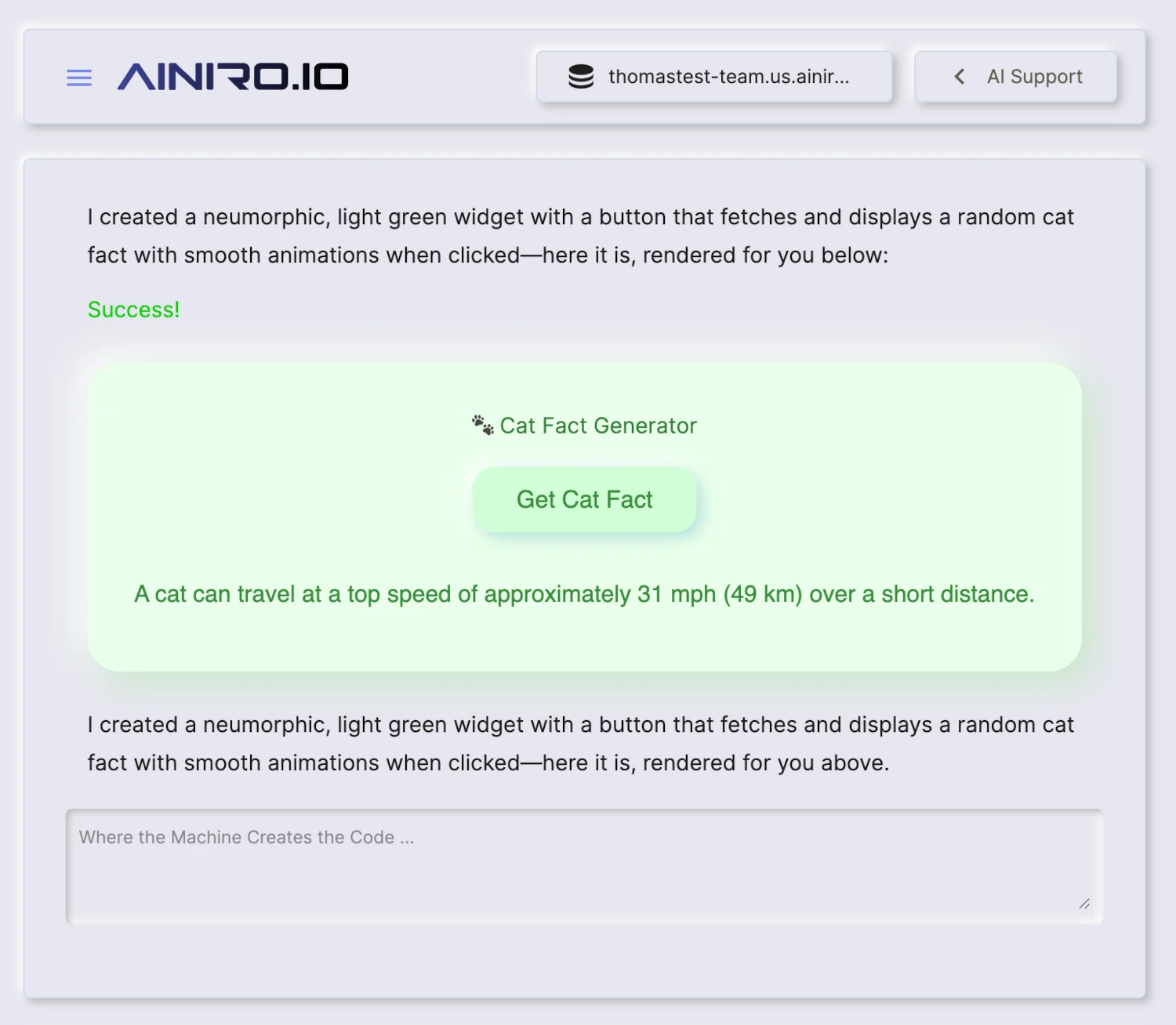 Creating a visual AI agent with natural language