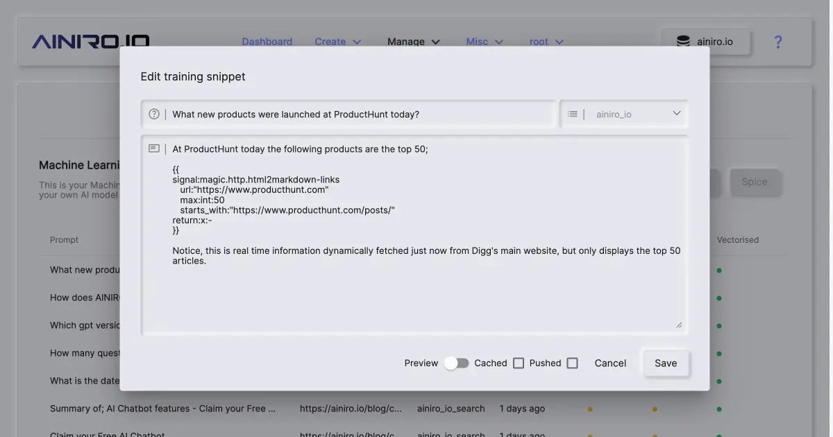 The AI chatbot with real time information