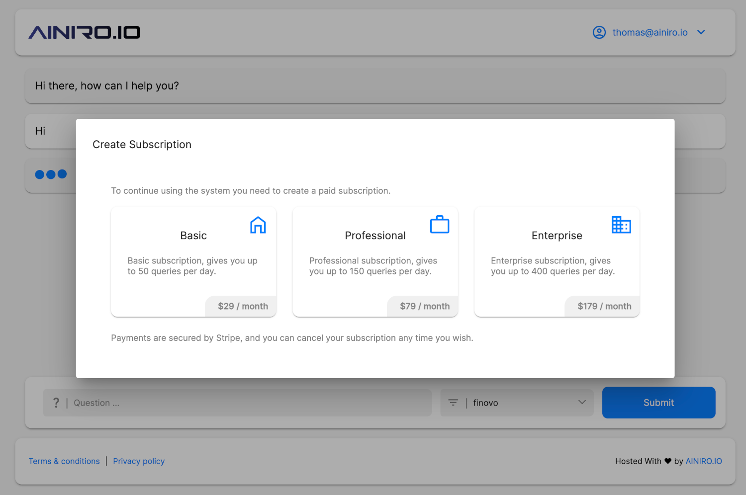 Subscription payments