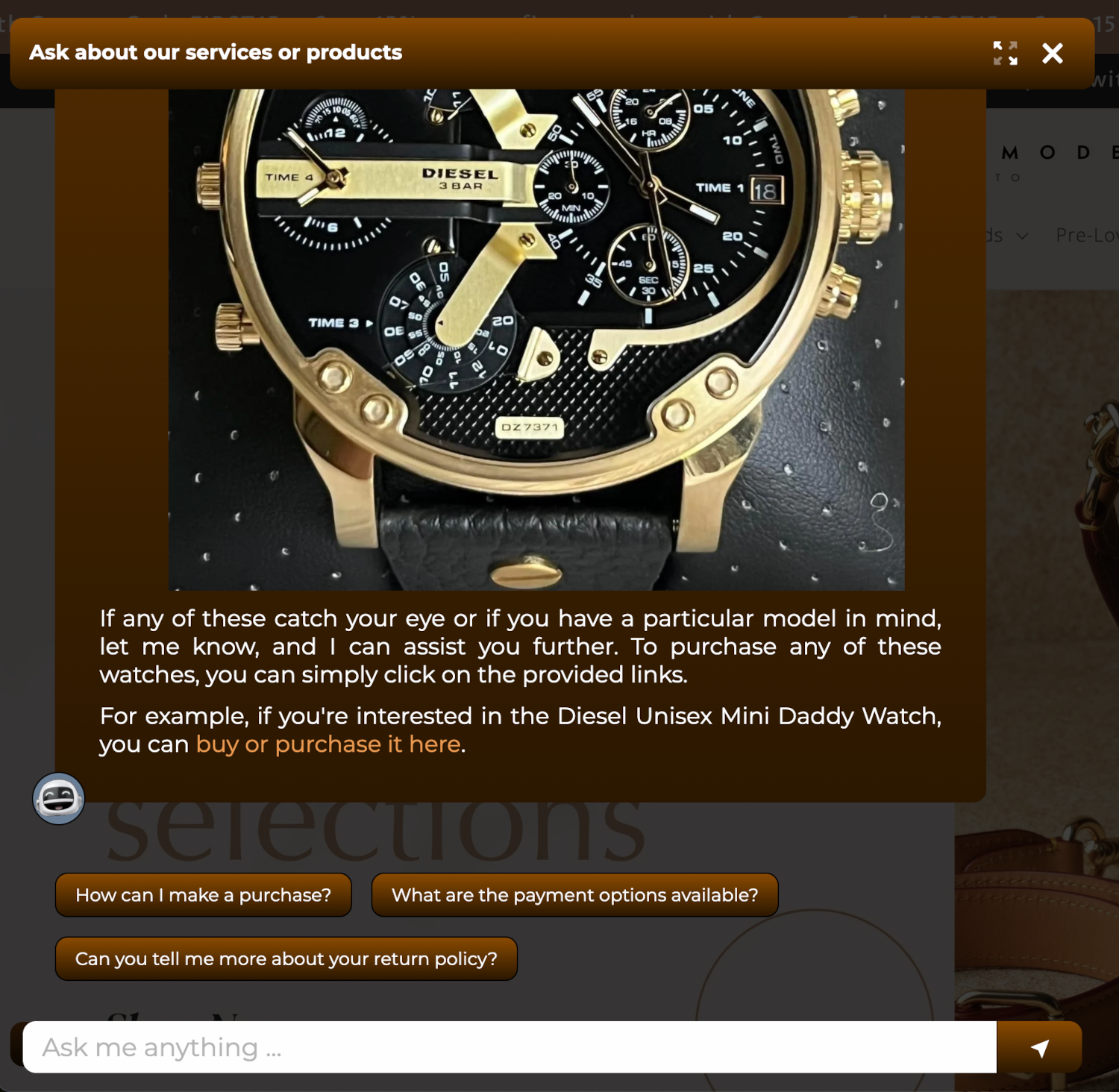 AI chatots selling products