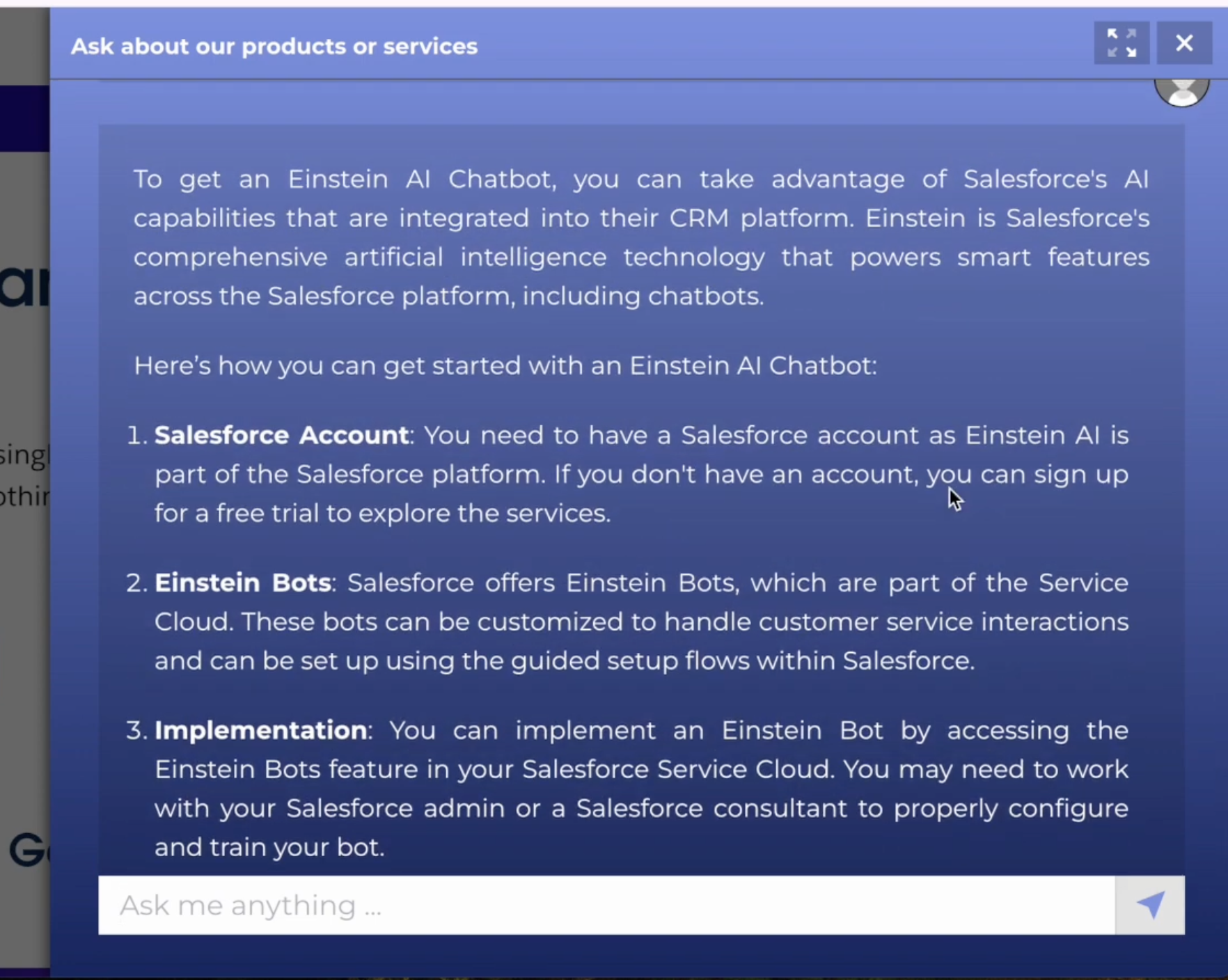 Einstein GPT screenshot 2