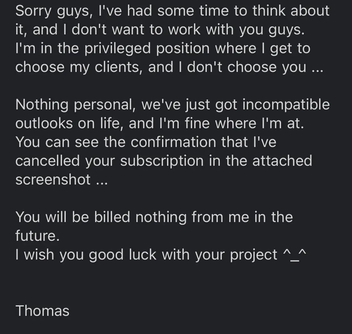 How I deal with clients questioning my integrity