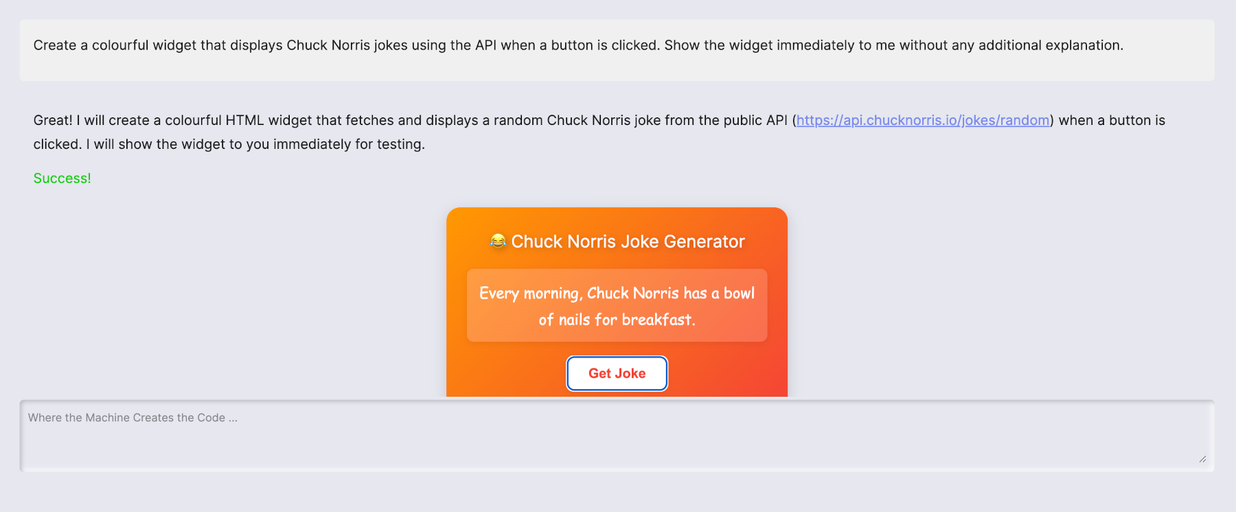 Creating a Chuck Norris widget