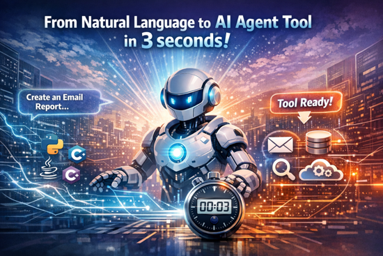 From Natural Language to AI Agent Tool in 3 seconds!