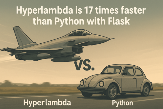 Hyperlambda is 17 times faster than Python with Flask
