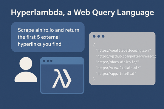Hyperlambda, a Web Query Language