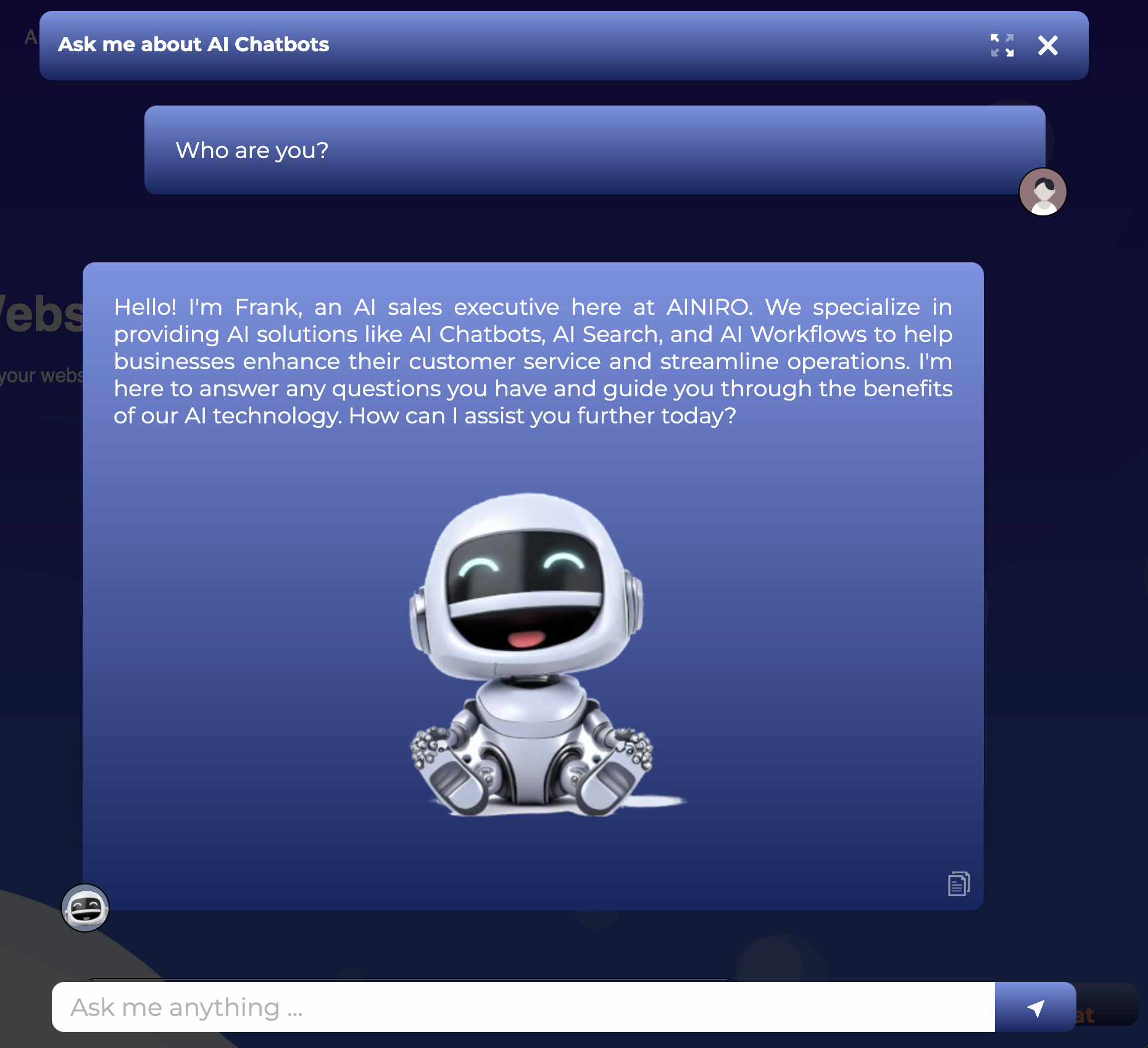 Our AI chatbot