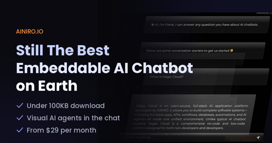 Still The Best Embeddable AI Chatbot on Earth