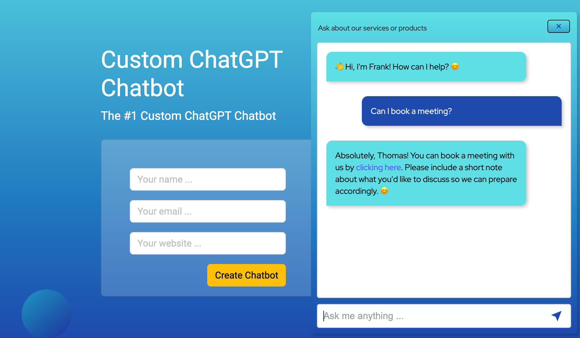 Booking a meeting with ChatGPT