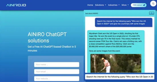 Connect ChatGPT to the Internet