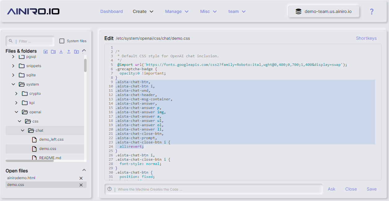 Your new CSS file