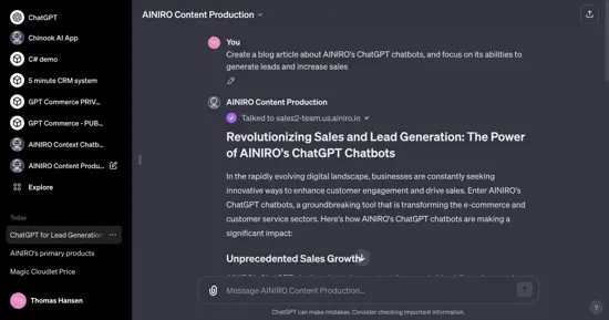 Create a Custom GPT to Write Articles