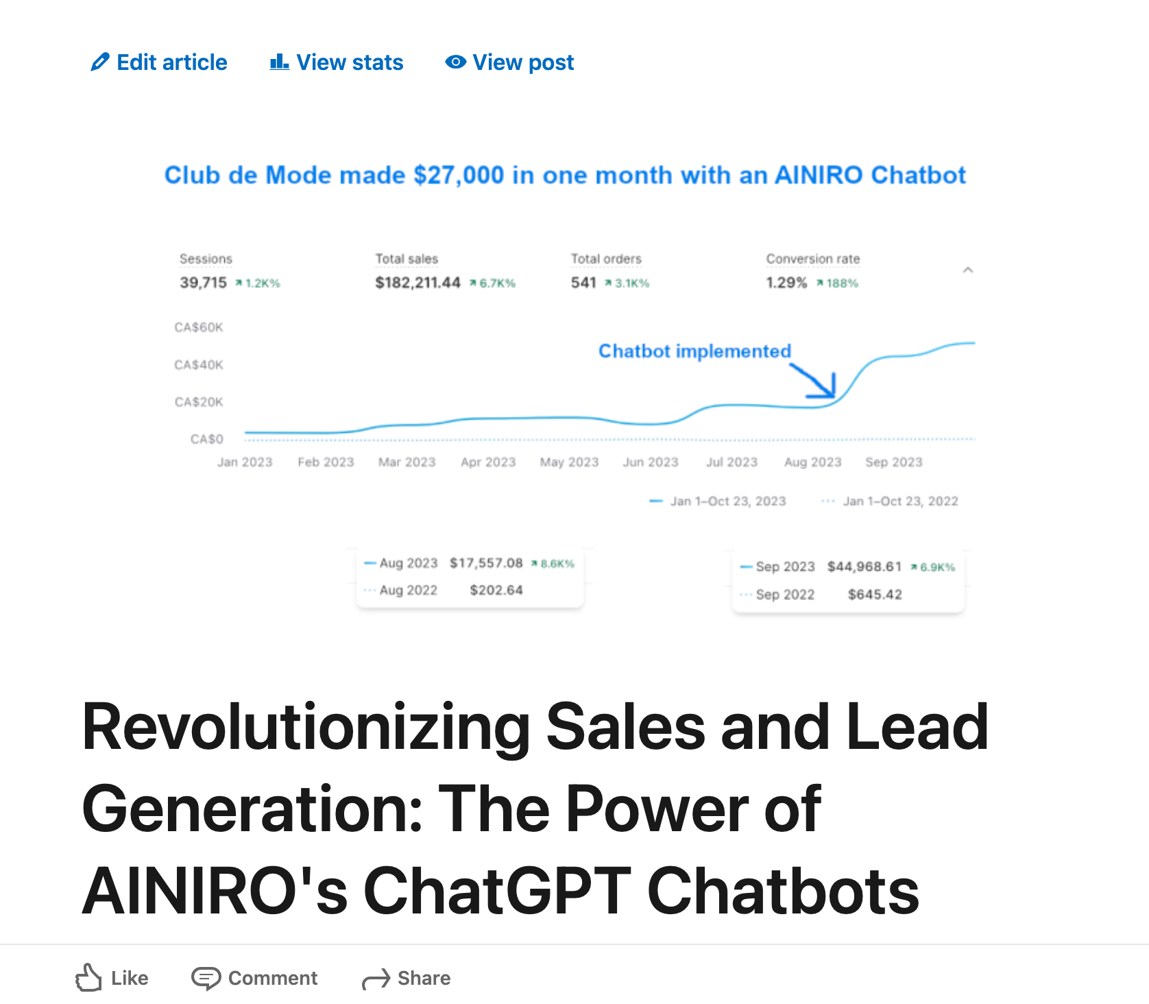 GPT generator for LinkedIn articles