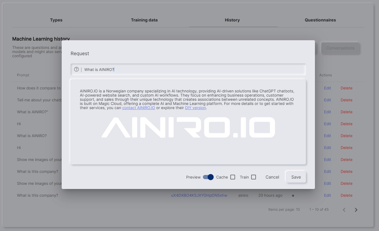 Screenshot of the new system message reply