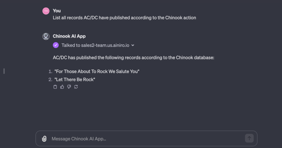An AI App wrapping my database