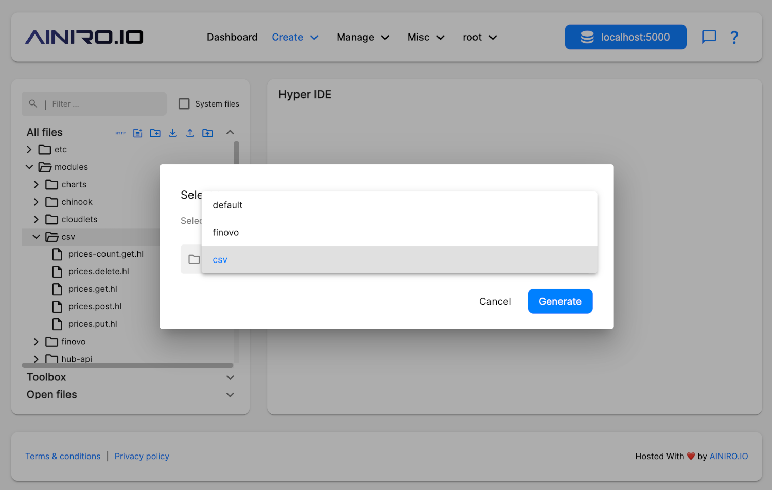 Generate AI functions for your AI Agent