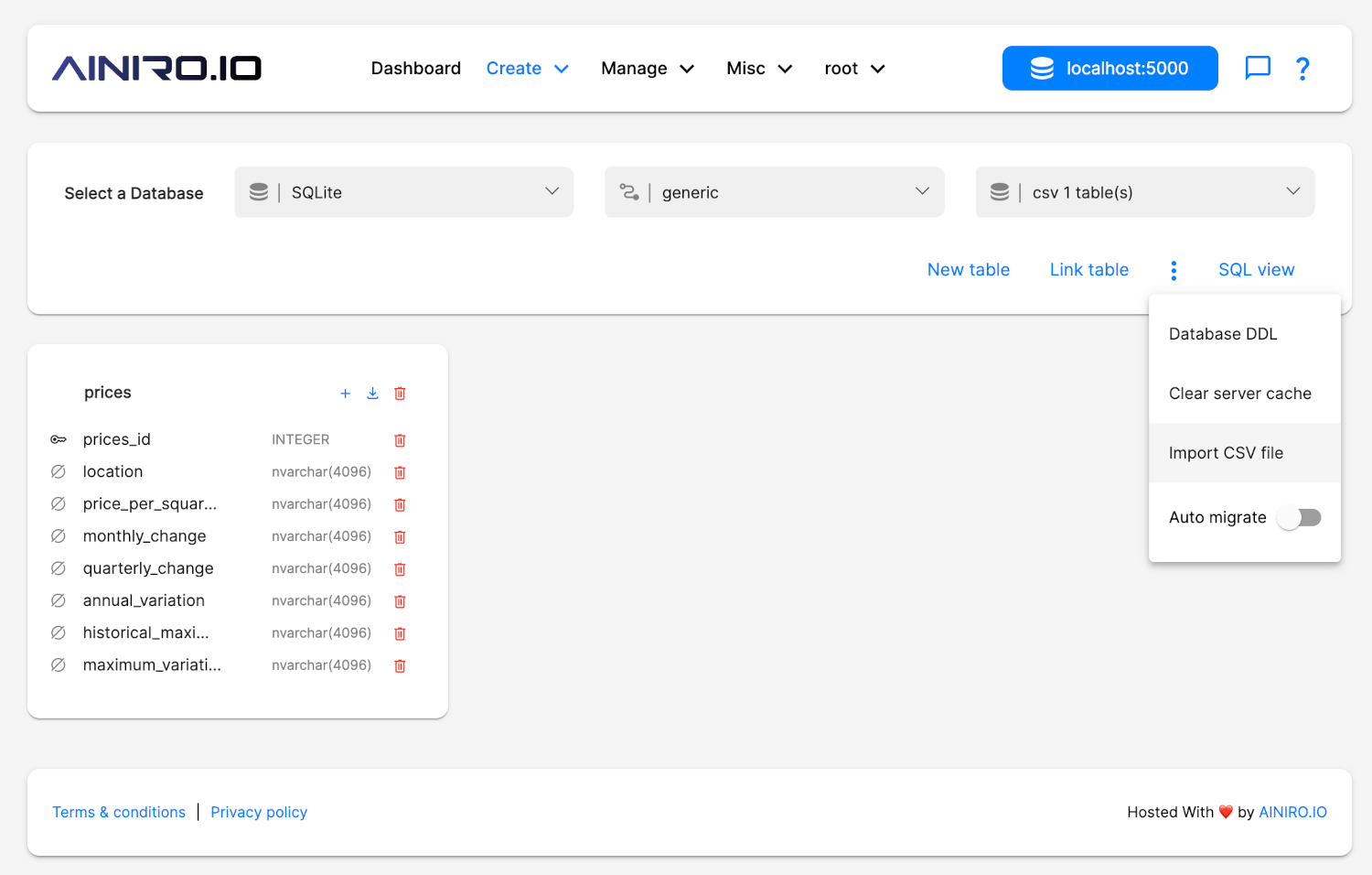 Importing a CSV file as an AI Agent