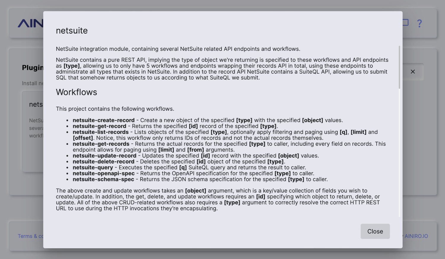 NetSuite Magic plugin