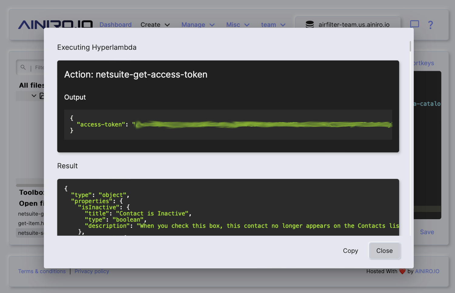 Getting schema from NetSuite