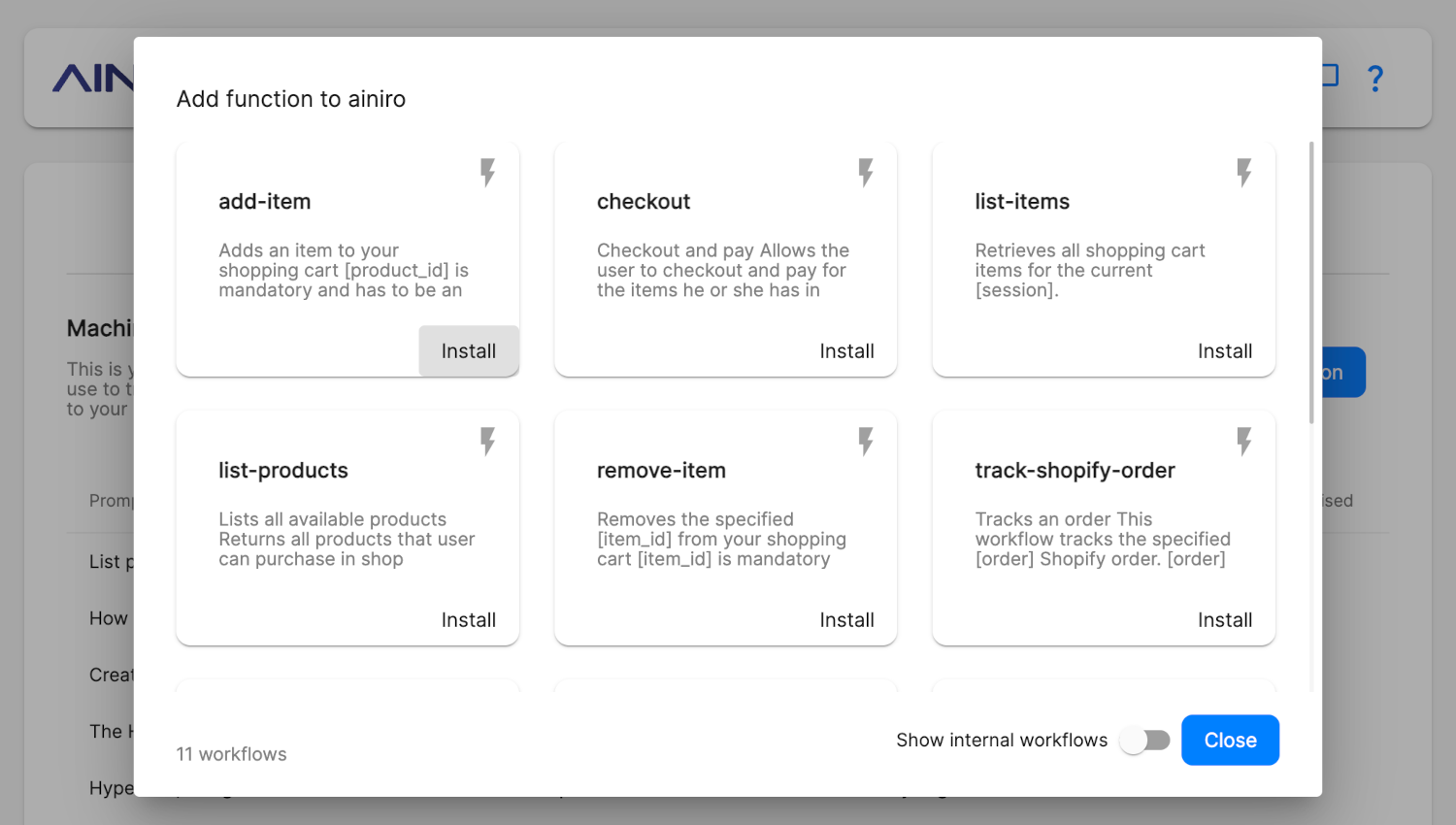 No-Code and Low-Code AI functions