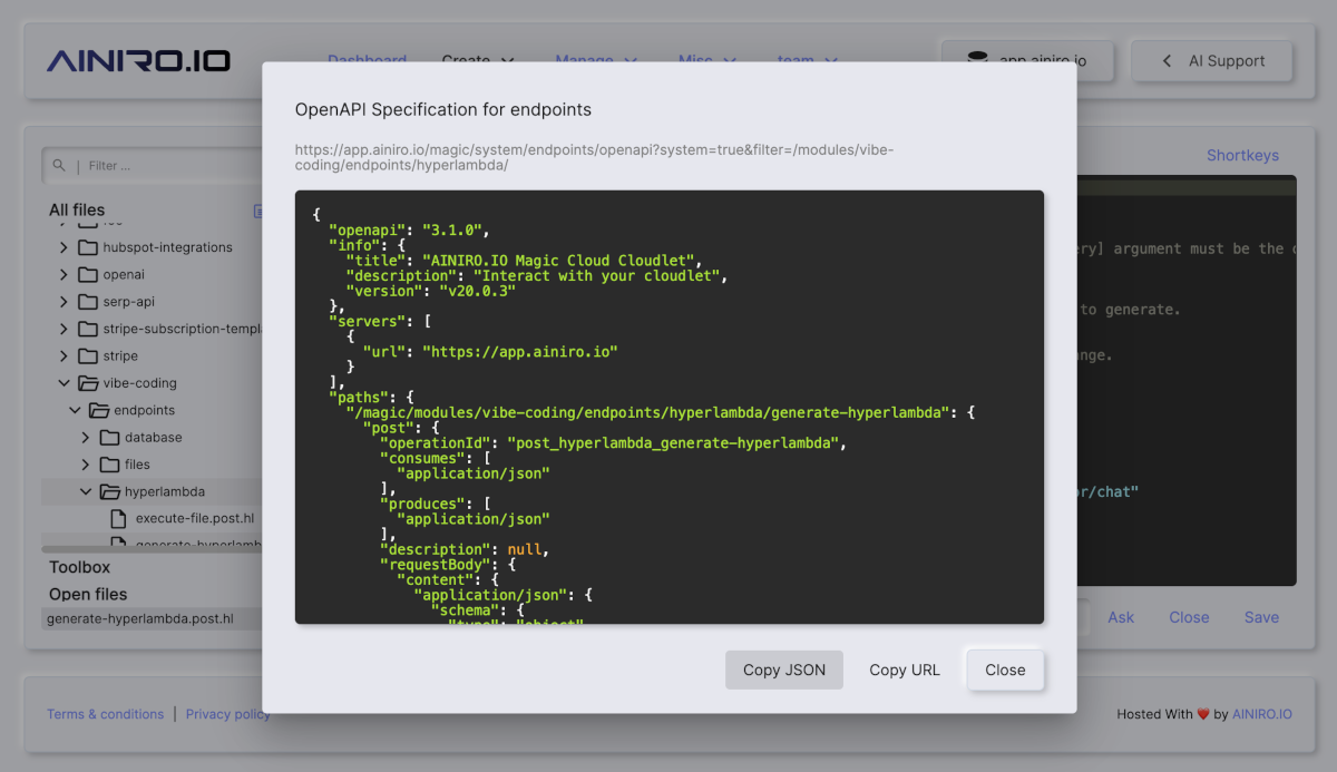 Open API specif
