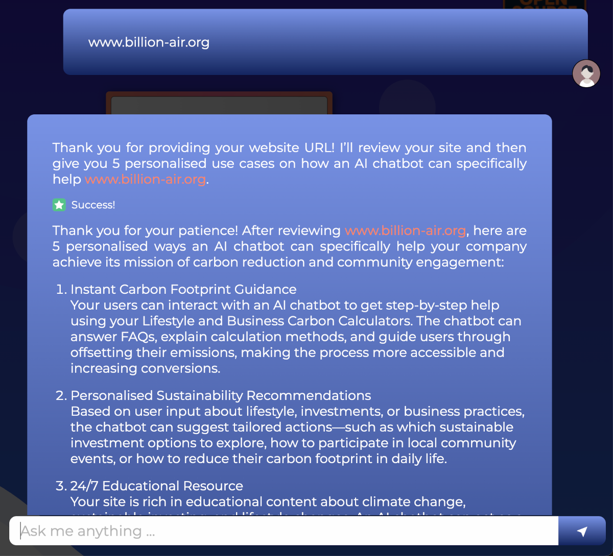Instruction following scraping website