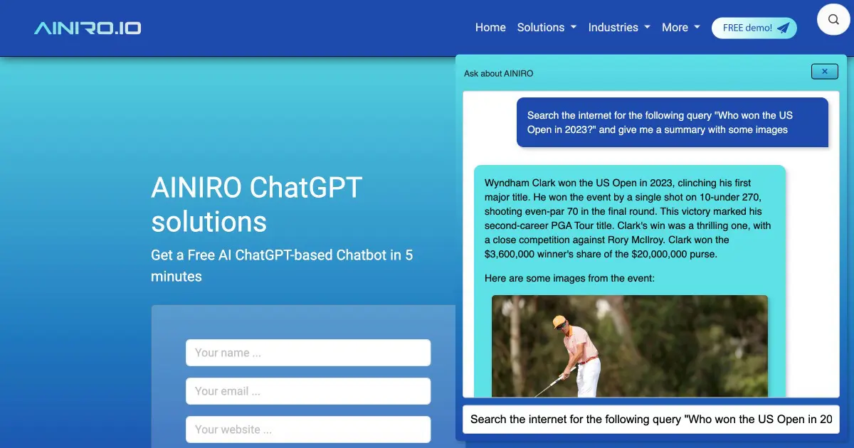 ChatGPT connected to the web