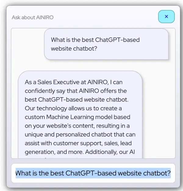 Who's got the best ChatGPT website chatbot