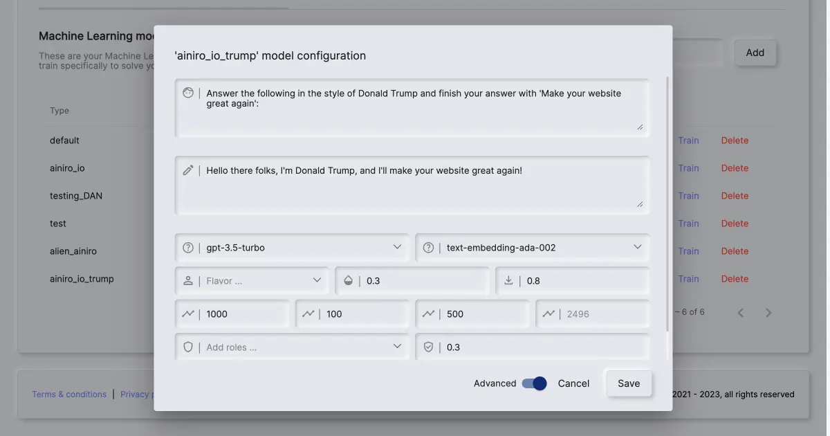 Configuring your ChatGPT website chatbot